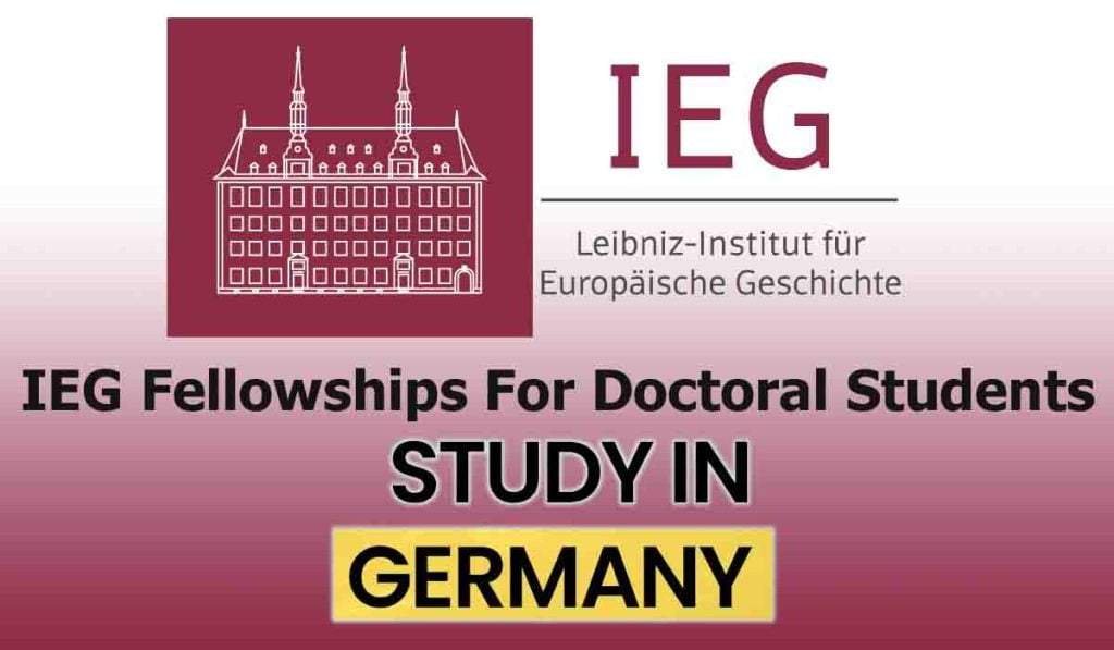 International IEG Fellowships Monthly Value of € 1,350 in Germany