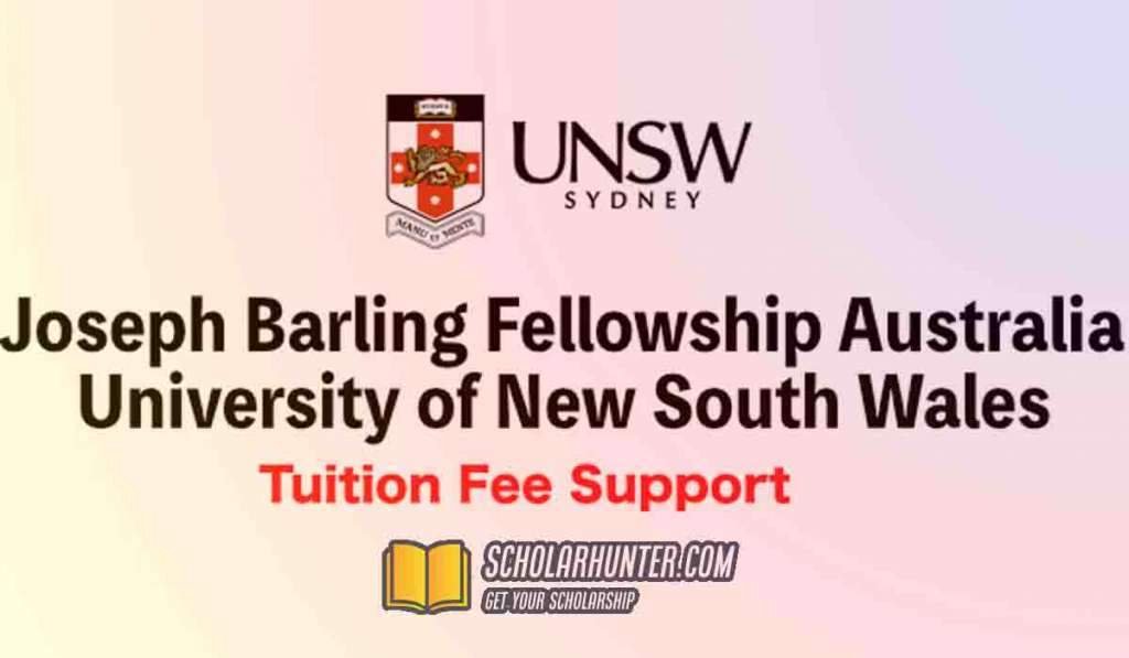 Joseph Barling Fellowship Australia Partial Funding $30,000 for Masters